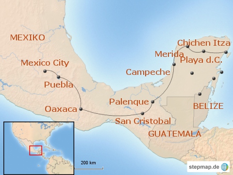 Bus Tour – From Mexico City to Yucatan 