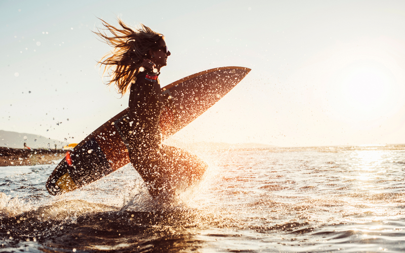 Surfing in Ensenada, Baja California